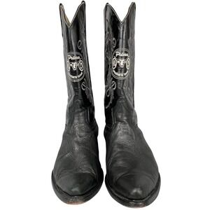 Primo Western Wear Black Leather Western Cowboy Boots Mens Size 39